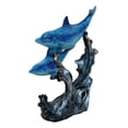 thumbnail image 4 of Marine Sea Ocean 2 Blue Dolphins Swimming Around Underwater Coral Reef Figurine, 4 of 7
