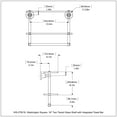 thumbnail image 2 of Allied Brass WS-2TB/16 Washington Square Collection 16 Inch Two Tiered Integrated Towel Bar Glass Shelf, Antique Bronze, 2 of 3