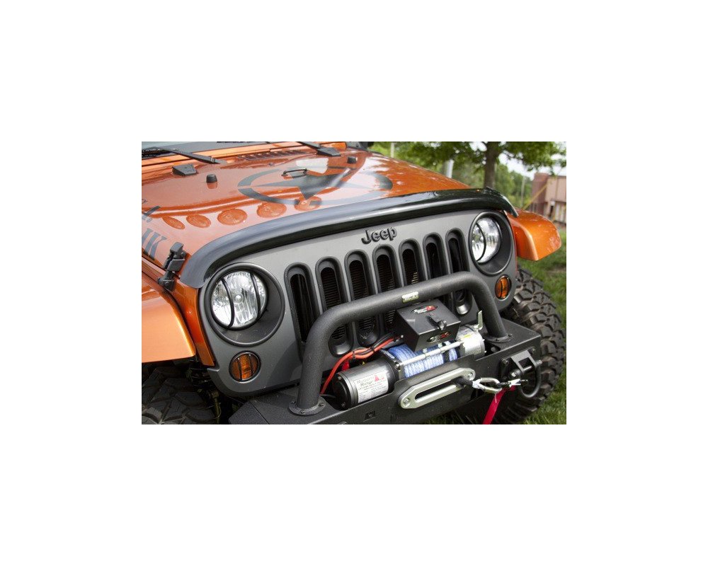 Rugged Ridge 11350.02 Bug Shield For Jeep Wrangler (JK), Smoke Acrylic