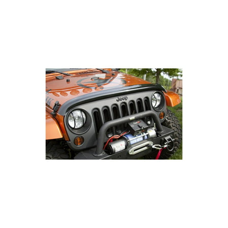 Rugged Ridge 11350.02 Bug Shield For Jeep Wrangler (JK), Smoke (Best Bug Deflector For Jeep Wrangler)