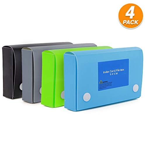 Emraw Index Card Case File Holder Snap Button Closure 3 X 5 Wallet For 