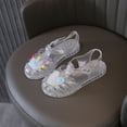thumbnail image 2 of Fridja Toddler Sandles Girls Jelly Sandals Rubber Sole Closed Toe Princess Flat Cute Summer Shoes, White, 2-9 Years Old, 2 of 8