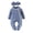 #05 Blue, variant on Akiihool Little Girl Romper Baby Boy Girl Solid Romper Ribbed Knit Long Sleeve One Piece Jumpsuit Clothes White,0-3 Months