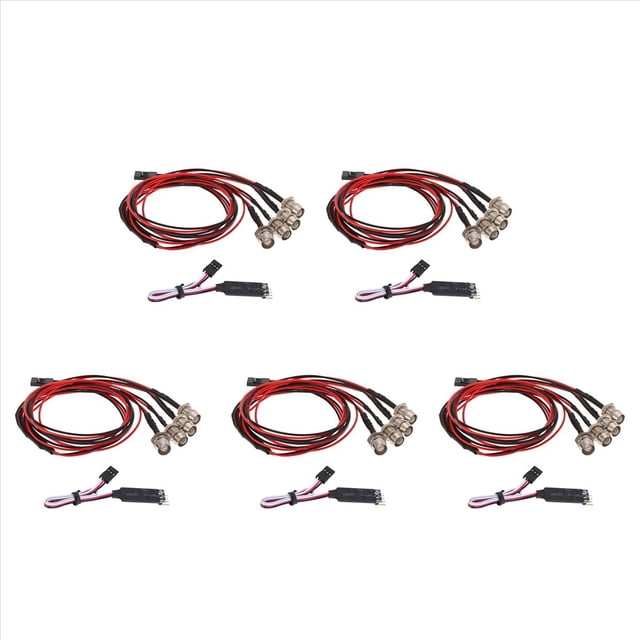 5X Kit de 4 Luces LED 2 2 Rojo con Panel de Control de LáMpara de 3 Canales para 1/10 1/8 para TRX4 Axial SCX10 D90 RC Coche
