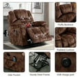 thumbnail image 4 of Bonzy Home Power Lift Recliner,Elderly Lift Chair with Heat Therapy and Massage Function,Remote Control,Side Pocket Cup Holders,Living Room, Brown, 4 of 8