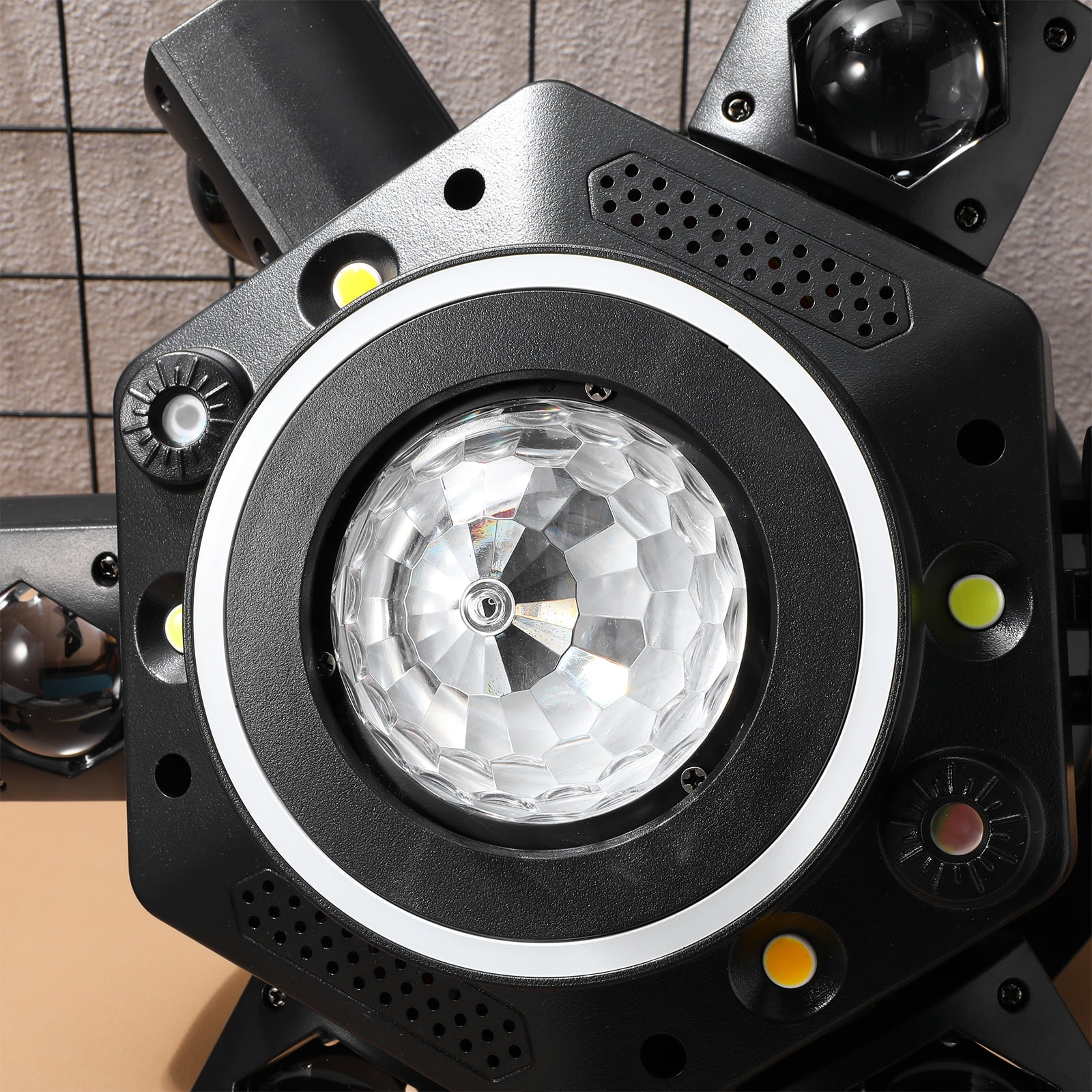 Versatile Moving Head Stage Light, Black ABS, Multiple Control Modes for Events