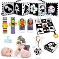 thumbnail image 1 of Juguetes para bebés FELSOOGRE en blanco y negro de alto contraste de 0 a 12 meses, 1 of 7