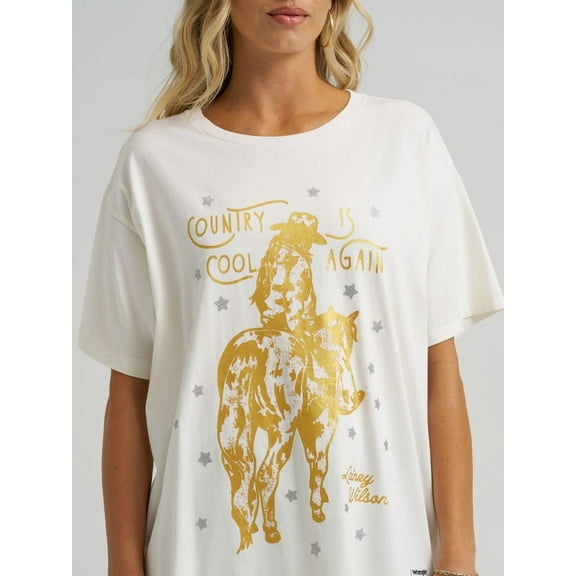 Wrangler Womens   Lainey Wilson Country Is Cool Tee L White