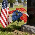 thumbnail image 4 of 4th Of July Flower Decorations, Red Blue White Cemetery Flower, Independence Day, Home Party Decor,Memorial Day GraveFlowers for Home Wedding Party Decor, 4 of 6