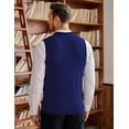 thumbnail image 4 of COOFANDY Mens V Neck Sweater Vest Knitted Sleeveless Solid Casual Lightweight Pullover Vest, 4 of 6