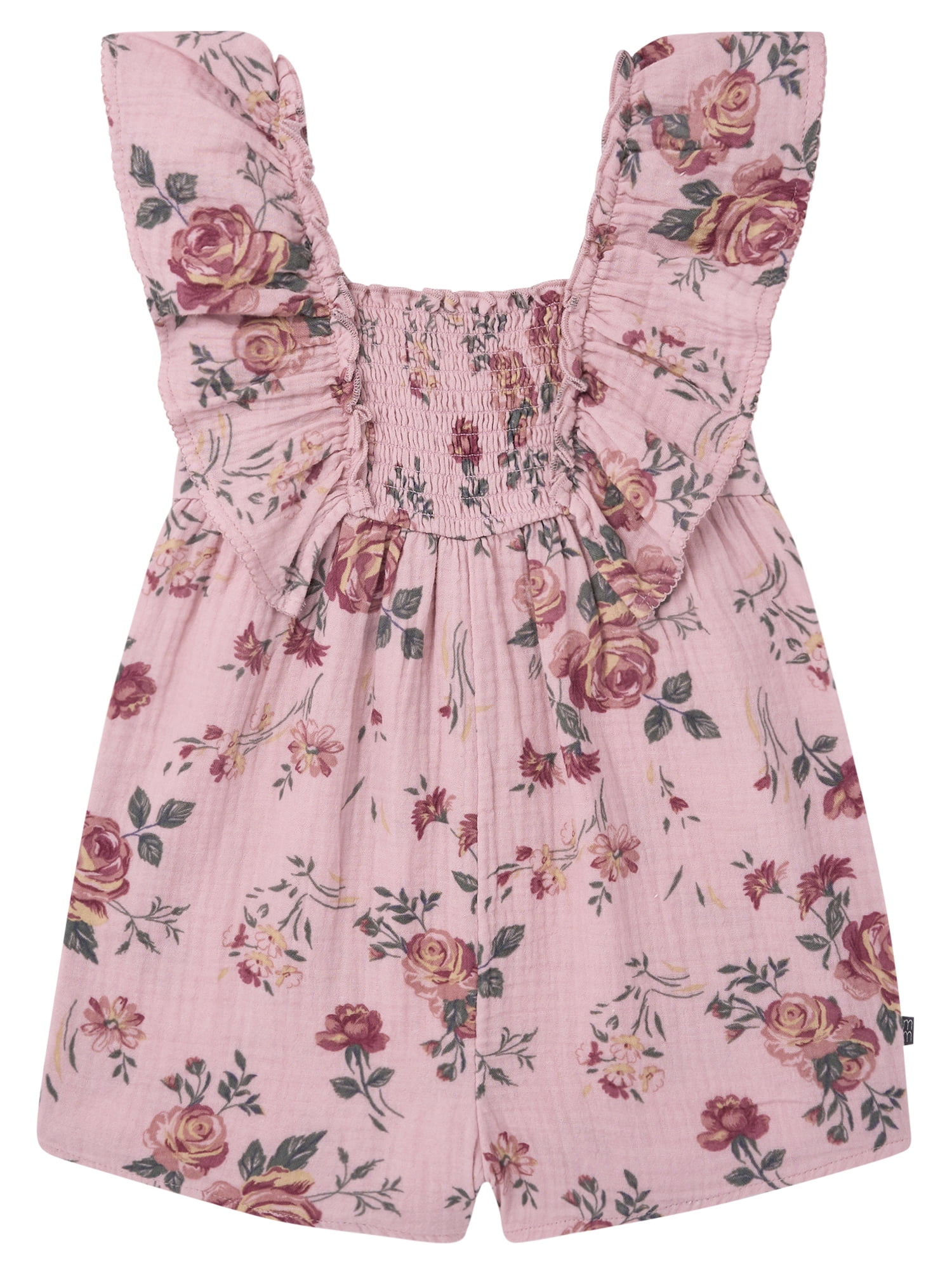 Modern Moments by Gerber Toddler Girl Flutter Romper with Smocking, Sizes 12 Months - 5T
