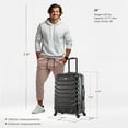 thumbnail image 3 of InUSA Endurance 24" Hardside Lightweight Luggage with Spinner Wheels, Handle, and Trolley, Black, 3 of 10