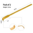 thumbnail image 4 of 2 Pack Longer Handle Bamboo Back Scratcher 17in, Traditional Finger-Like Bamboo Wooden Body Massager for Scratching Itches, Natural and Healthy, 4 of 7
