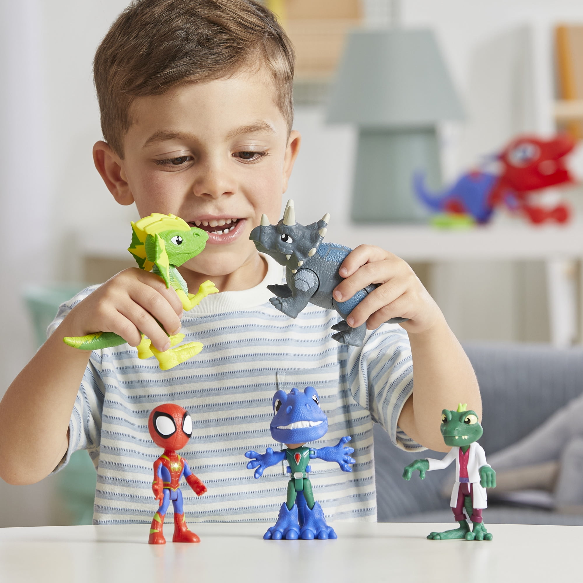 Marvel Spidey and His Amazing Friends Dino-Webs Adventure Pack, 4” (10 cm) Toys, 3+