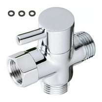 JIAHAOO 1/2in 3-Way Brass Water Diverter Valve for Shower Handheld Head Control Water Flow Easy Install Bathroom Accessory