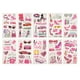 thumbnail image 1 of Tatuajes falsos realistas de 10 piezas para fiestas, estilos de tatuajes temporales en color rosa, 1 of 1