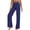 *Blue, variant on VBVC Women's Cotton-Linen Palazzo Pants,Summer High Waist Trousers For Women,Ladies Pull-On Beach Sweatpants with Pockets,Khaki,S-2XL