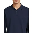 thumbnail image 3 of George Men's Pique Polo Shirt with Long Sleeves, Sizes S-3XL, 3 of 6