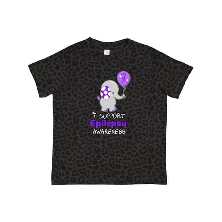 

Inktastic I Support Epilepsy Awareness Elephant with Balloon Gift Toddler Boy or Toddler Girl T-Shirt