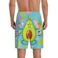 thumbnail image 3 of Easygdp Avocado Keep Calm Men's Short Pajama Pants, Sleep Shorts, Household Pants, Casual Pants with Pockets - 4X-Large, 3 of 9