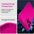 thumbnail image 4 of for iPhone 13 Pro Max Case, Silicone Upgraded [Camera Protection] Phone Case with [2 Screen Protectors], Soft Anti-Scratch Microfiber Lining Inside, 6.7 inch, Hot Pink, 4 of 11