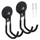 thumbnail image 1 of Uxcell 2-Pack Ganchos Magnéticos Fuertes para Garaje, Soporte de Cable Magnético Grande con Recubrimiento Antideslizante [Negro], 1 of 1