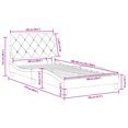 thumbnail image 4 of vidaXL Bed Frame with LED Lights Dark Grey 100x203 cm Velvet, 4 of 5