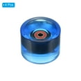 thumbnail image 3 of Uxcell 70mm 78A with Red ABEC-9 Soft Cruiser Wheels Street Wheels Skateboard, Clear Blue 4 Pack, 3 of 5