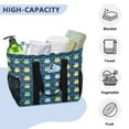 thumbnail image 5 of Cute Frogs with Flowers Reusable Grocery Bags with Handle Side Pocket Waterproof Shopping Portable Tote, 5 of 8