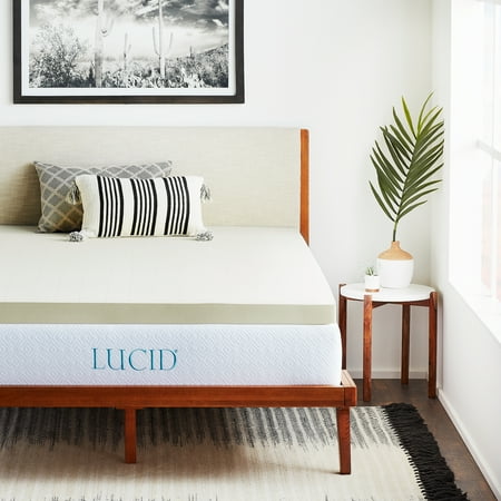 Lucid Ventilated Memory Foam Mattress Topper, Multiple Sizes