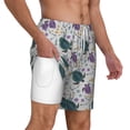 thumbnail image 3 of Picia Turtle pattern Mens Swim Trunks with Compression Liner Stretch Beach Shorts Quick Dry with Zipper Pockets No-Chafing Board Shorts-Medium, 3 of 9