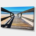 thumbnail image 2 of Long Boardwalk into Blue Seashore - Seashore Canvas Art Print, 2 of 3