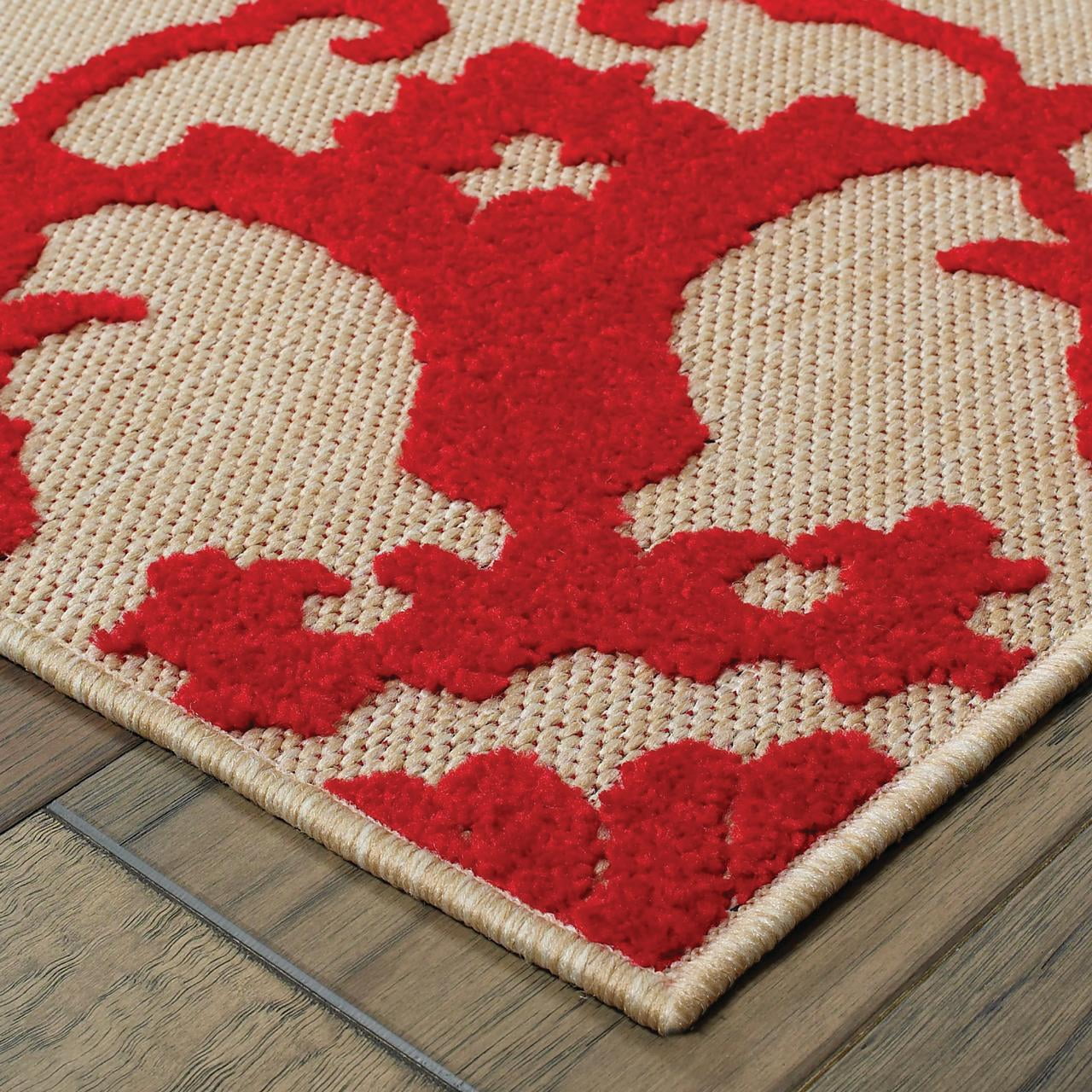 Avalon Home Catalina Center Medallion Indoor/Outdoor Mixed Pile Area Rug