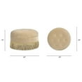 thumbnail image 2 of Yolanda 24" Round Upholstered Accent Ottoman Fawn Brown, 2 of 10