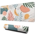 thumbnail image 1 of Durable & Stylish Large Gaming Mouse Pad - Abstract Art Design, Boho Leaves Pattern - Extended Desk Pad with Non-Slip Rubber Base - Ideal for Office Laptop - 31.5 X 11.8 Inch, 1 of 7