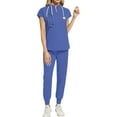 thumbnail image 4 of Scrub Sets For Women,Scrubs Medical Uniform,Stretchable,Quick-drying,Unisex Workwear,for Doctors,Nurses,Beauty Salons - Sky Blue - XL, 4 of 4