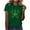A-Yellow565, variant on T Shirt For Womens St. Patrick's Day Four Leaf Clover Print Crew Neck Short Sleeve Tee Lightweight Holiday Top,Sizes S-XXL