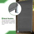 thumbnail image 6 of Outdoor Wood Storage Shed with Lockable Door, Garden Tool Shed with Detachable Shelves and Pitch Roof, 56"L x 19.5"W x 64"H, 6 of 9
