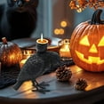 thumbnail image 4 of BinKFF Halloween Decorations Indoor, 6.1inchs Gothic Home Decor, Halloween Candle Holder, Fake Crow Light Holder, Raven Lamp Tealight Candle Holder Black Resin Statue, 4 of 9