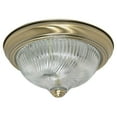 thumbnail image 2 of Nuvo Lighting 60237 - 2 Light 11" Round Antique Brass Frosted Swirl Glass Shade Ceiling Light Fixture (60-237), 2 of 2