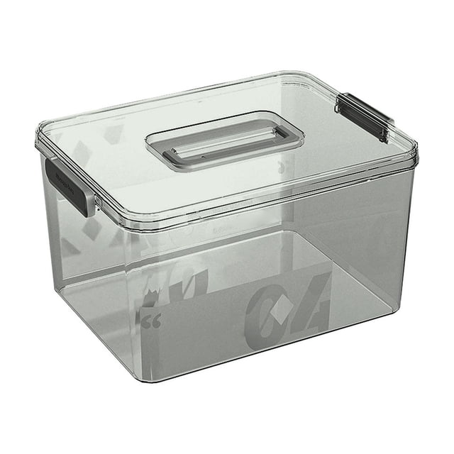 Thickened Folding Storage Box,Stackable Plastic Organizer Bin,Transparent Toy Clothes Storage Container,Bedroom Living Room Office Storage Case,Space Saving Foldable Organizer