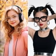 thumbnail image 5 of Bocaoying Oversized Square Blue Light Glasses, Fashion Thick Frame Clear Glasses, Simple Non-Prescription Computer Eyeglasses for Women Men Fashion Style Trends, 5 of 7