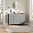 thumbnail image 6 of EastVita Fluted Dresser 47 Inch Wide Storage Organizer Cabinet for Living Room Hallway Entryway Grey, 6 of 7