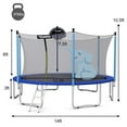 thumbnail image 3 of Giantex Trampoline de 15 Pi 14 Pi avec Panier de Basketball, Trampoline Rond avec Filet de Protection et Échelle, Coussin de Sécurité, Trampoline de Basketball pour Sauter dans la Cour pour Enfants et Adultes Activités Extérieures (14 Pi), 3 of 8
