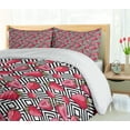 thumbnail image 5 of Ambesonne Fruits Duvet Cover Sets, Chevron Striped Design, 2-Queen, Black White, 5 of 7