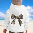 thumbnail image 6 of Aihuaihua Girl's Leopard Bow Graphic Hoodies Cute Hooded Sweatshirts Kids Preppy Hoodie Long Sleeve Pullover Tops, 6 of 6