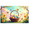 thumbnail image 6 of Easter Celebration Floral Egg Basket Backdrop Banner Spring Decorations Photography Props Party Supplies Event Decor Background, 6 of 8