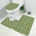 thumbnail image 2 of Green Bigfoot and Tree Pattern Bathroom Rugs Sets 3 Piece,Toilet Cover Set,Absorbent Non Slip Bathroom Mats Sets with U-Shaped Contour Rug Toilet Rug Set, 2 of 5