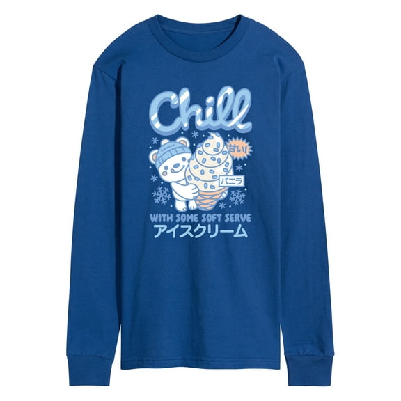 Instant Message - Polar Bear Ice Cream - Men's Long Sleeve Graphic T-Shirt