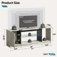 thumbnail image 4 of Bestier LED TV Stand for PS5 Gaming Entertainment Center for 60/65 inch TV, Grey, 4 of 9